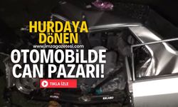 Hurdaya dönen araçta can pazarı!