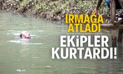 Irmağa atlayan şahıs ekipler tarafından kurtarıldı!