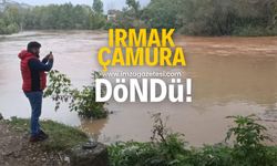 Irmak çamura bütündü!