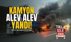 Kamyon Alev Alev Yandı!