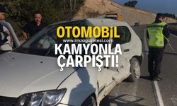 Kamyona çarpan otomobilin sürücüsü yaralandı!