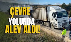 Çevre yolunda dorsesi alev aldı!