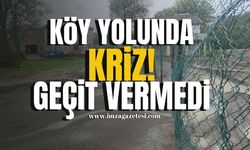 Köy Yolunda Kriz! Arazisine Girenlere Geçit Vermedi!