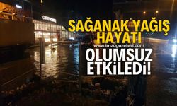 Sağanak yağış hayatı olumsuz etkiledi!