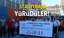 Stadyumda yürüdüler!