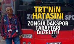 TRT’nin hatasını Zonguldakspor taraftarı düzeltti!