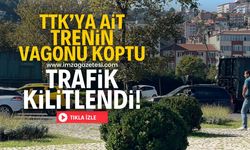 TTK'ya ait trenin vagonu koptu trafik kilitlendi!