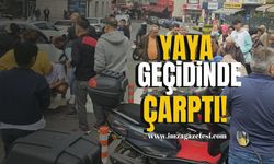 Yaya geçidinde çarptı!