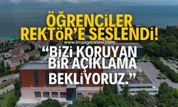 ZBEÜ öğrencileri, Rektör İsmail Hakkı Özölçer'e seslendi! "Bizi koruyan bir açıklama yapmanızı bekliyoruz."