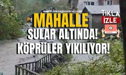 Kilimli Bölüm sular altında! Köprüler yıkılıyor...