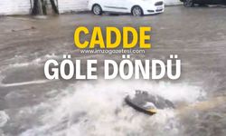 Zonguldak'ta cadde göle döndü!