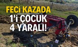 Zonguldak'ta feci kazada 1'i çocuk 4 kişi yaralandı!