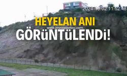 Zonguldak'ta heyelan anı böyle görüntülendi!