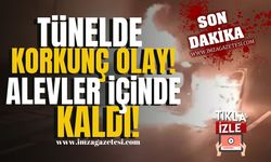 Tünelde korkunç olay! Alevler içinde kaldı!