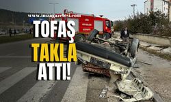 Tofaş marka otomobil takla attı!