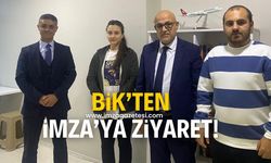 Basın İlan Kurumu Bölge Müdürü ve Bölge Müdür Yardımcısı, İmza Gazetesi'ni ziyaret etti