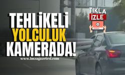 Diğer sürücüleri tehlikeye attı! Tehlikeli yolculuk böyle görüntülendi...