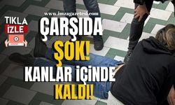 Emral Çarşı'sında şok olay! Kanlar içinde kaldı...