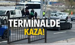 Terminalde kaza! Yürekler ağza geldi