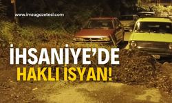 İhsaniye’de tepki çeken manzara! Vatandaş evine gidemedi