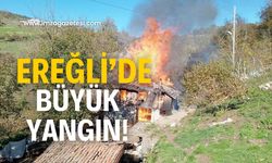 Ereğli’de yangın! Ev küle döndü