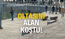 Oltasını alan sahile koştu!