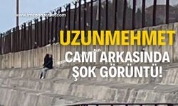 Camii arkasında şok görüntü! Görenler gözlerine inanamadı