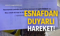 Esnaftan sokak hayvanları için anlamlı hareket!