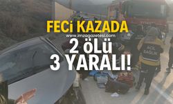 Feci kazada 2 ölü 3 ağır yaralı!