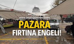 Giysi pazarına fırtına engeli!