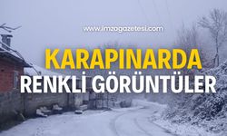 Karapınar beyaza büründü!