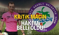 Kdz.Ereğli Belediyespor ile Sinopspor arasındaki kritik maçın hakemi belli oldu!