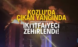 Kozlu'da çıkan yangında 2 itfaiyeci zehirlendi