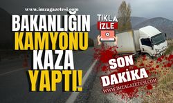 Kültür ve Turizm Bakanlığı'nın kamyonu kaza yaptı!