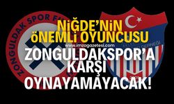 Niğde Belediyespor’un önemli defans oyuncusu, Zonguldakspor maçında forma giyemeyecek.