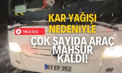 Otobüsler dahil çok sayıda araç yolda kaldı!