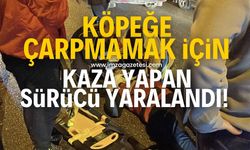 Sokak köpeğine çarpmak istemeyen motosiklet sürücüsü yaralandı!