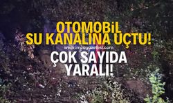 Su kanalına düşen otomobilde çok sayıda yaralı!