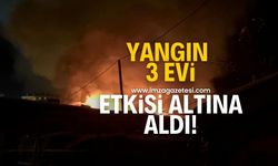 Yangın 3 evi etkisi altına aldı!