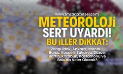 Zonguldak, Ankara, İstanbul, Bursa, Kocaeli, Sakarya, Düzce, Bolu, Bartın, Karabük ve Kastamonu haftalık hava durumu