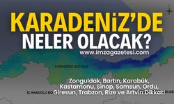 Zonguldak, Bartın, Karabük, Kastamonu, Sinop, Samsun, Ordu, Giresun, Trabzon, Rize ve Artvin'de hava durumu