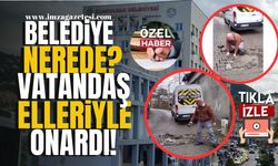 Zonguldak Belediyesi nerede? Vatandaş elleriyle onardı... Zonguldaklıların çilesi! | Zonguldak Haber