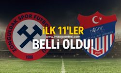 Zonguldakspor-Niğde Belediyespor maçının ilk 11’leri belli oldu