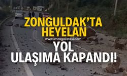 Zonguldak’ta heyelan! Sürücüler dikkat yol o ulaşıma kapandı