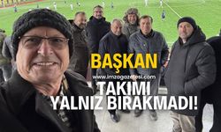 Başkan takımı yalnız bırakmadı