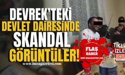 Devrek'te skandal görüntüler pes dedirtti! Devlet dairesinde vur patlasın çal oynasın! | Devrek Haber