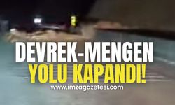 Devrek-Mengen yolunda heyelan!