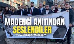 Gençler madenci anıtından seslendi!