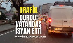 Trafikte mahsur kaldılar!