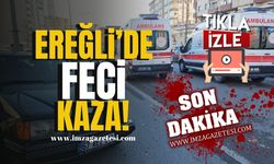 Ereğli’de Feci Kaza! Kamyon Otomobili Sürükledi! | Ereğli Haber